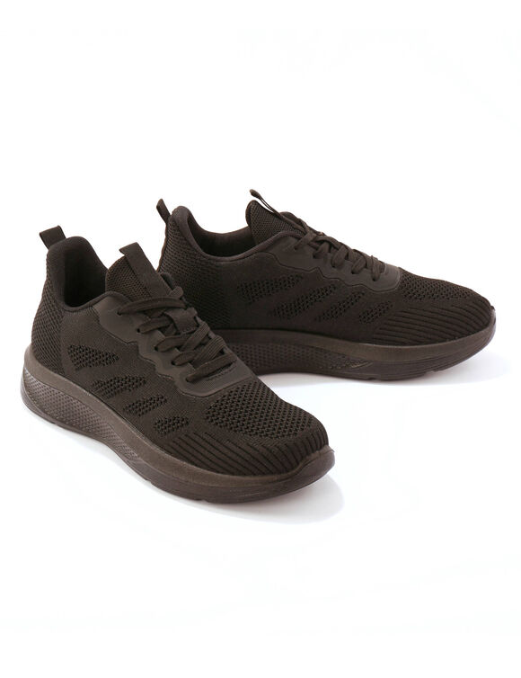 Baskets légères à lacets textile mesh (noir) Baskets légères à lacets textile mesh (noir)